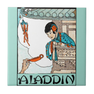 Carreau En Céramique Aladdin Lanterne Magique Chinoise Vintage 