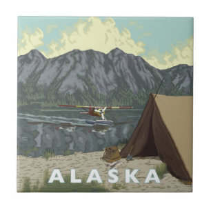 Carreau En Céramique Alaska Bush Plane Souvenirs