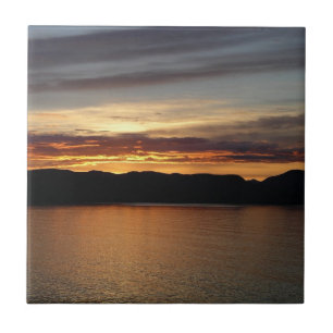 Carreau En Céramique Alaskan Sunset II Belle photographie de l'Alaska