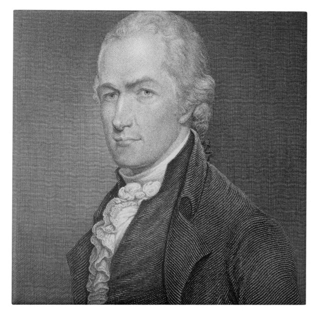 Carreau En Céramique Alexander Hamilton (1757-1804) gravé par John (Devant)