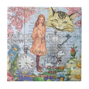 Carreau En Céramique Alice au pays des merveilles Classique Cheshire Ra