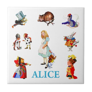 Carreau En Céramique Alice au pays des merveilles et amis