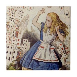 Carreau En Céramique Alice dans la tuile du pays des merveilles,
