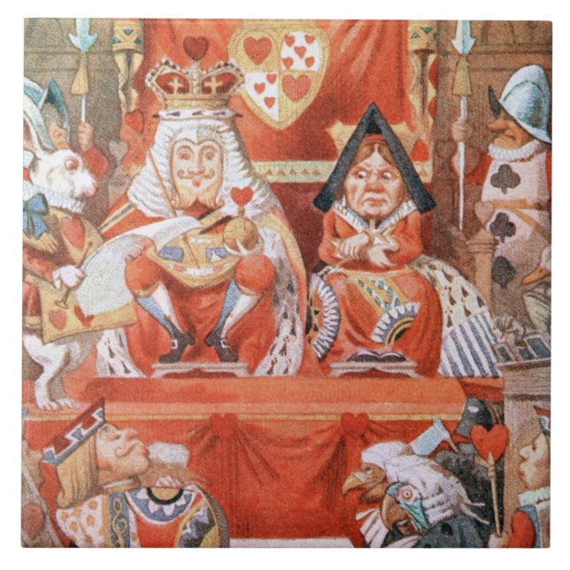 Carreau En Céramique Alice dans le roi du pays des merveilles et la (Devant)