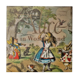 Carreau En Céramique Alice et couverture affligées d'amis