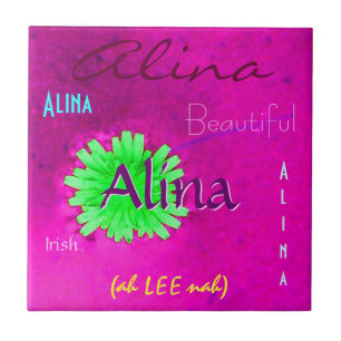 Carreau En Céramique Alina Nom et irlandais Signification avec Fleur ve