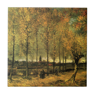 Carreau En Céramique Allée aux peupliers par Vincent van Gogh