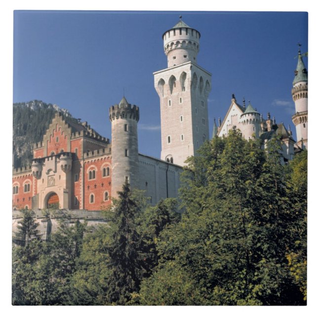 Carreau En Céramique Allemagne, Bavière, Château de Neuschwanstein. (Devant)