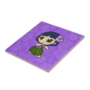 Carreau En Céramique Aloha Honeys Hula Girl Hibiscus Tile Trivets