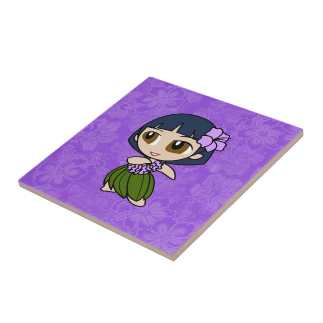 Carreau En Céramique Aloha Honeys Hula Girl Hibiscus Tile Trivets (Côté)