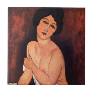 Carreau En Céramique Amedeo Modigliani Grande Femme Assis