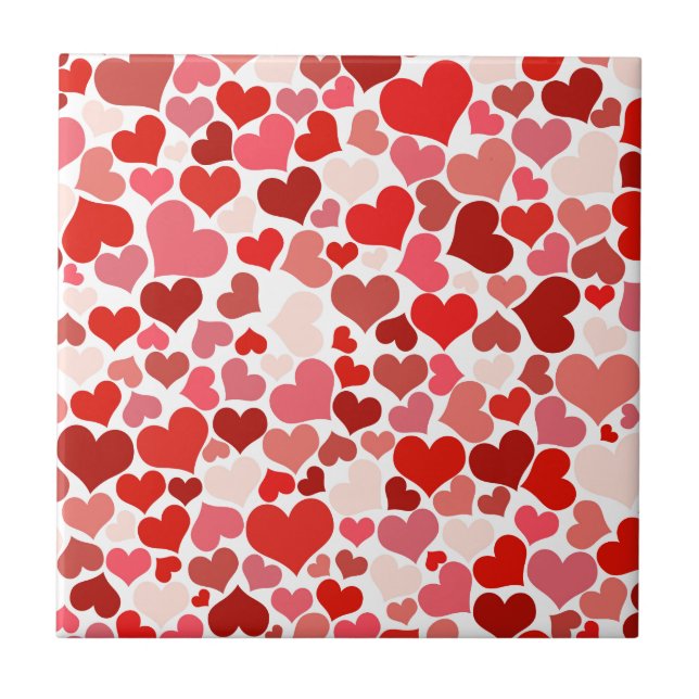 Carreau En Céramique Amour, Saint-Valentin, Jour, Coeur, Femmes, Rose,  (Devant)