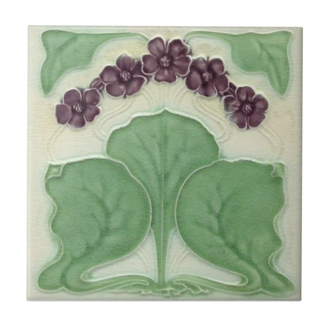 Carreau En Céramique AN102 Art nouveau Reproduction Carrelage antique (Devant)
