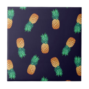 Carreau En Céramique Ananas sur la marine
