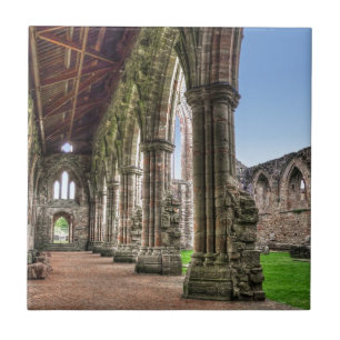 Carreau En Céramique Ancienne abbaye de Tintern, monastère cistercien,