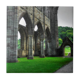 Carreau En Céramique Ancienne abbaye de Tintern, monastère cistercien,