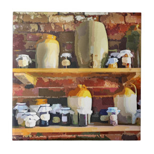 CARREAU EN CÉRAMIQUE ANCIENNE ANGLETERRE