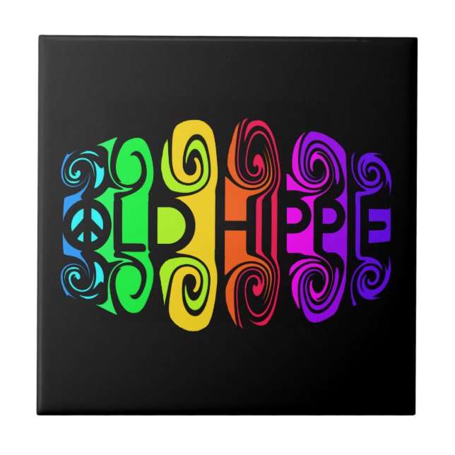 Carreau En Céramique ANCIENNE tuile HIPPIE (Devant)