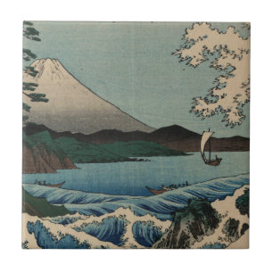 Carreau En Céramique Ando Hiroshige - Mer À Satta Dans La Province De 