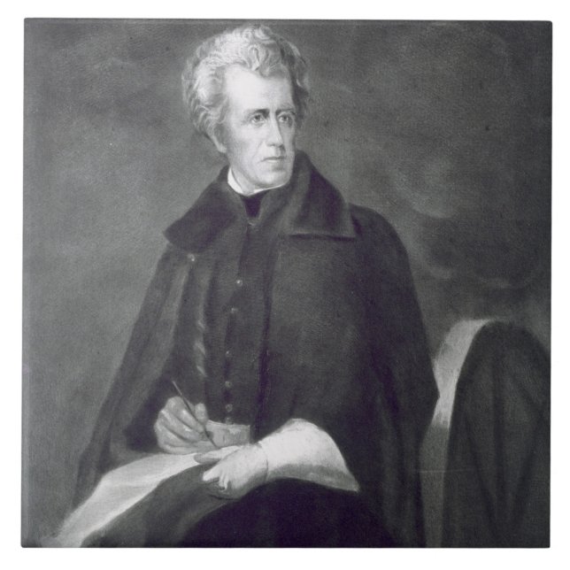 Carreau En Céramique Andrew Jackson, 7ème Président des États-Unis (Devant)