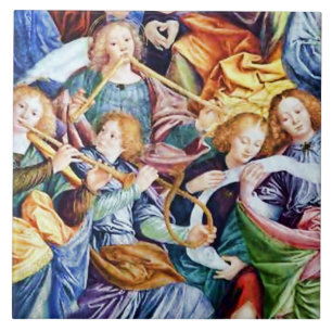 Carreau En Céramique Angels musiciens en concert