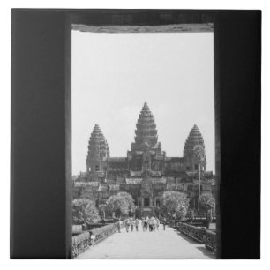 Carreau En Céramique Angkor Cambodge, Vue de la porte d'Angkor Wat 2