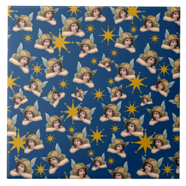 Carreau En Céramique Angle Vintage customisé (Devant)