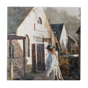 CARREAU EN CÉRAMIQUE ANGLETERRE VICTORIENNE