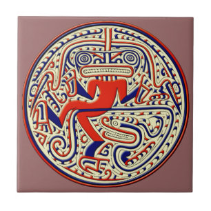 Carreau En Céramique animal mythologique précolombien