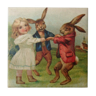 Carreau En Céramique Anneau antique de jeu de Pâques autour d'attrayan
