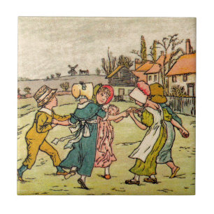 Carreau En Céramique Anneau de Kate Greenaway autour du Rosey