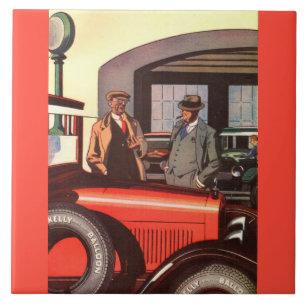 Carreau En Céramique Annonce de pneus Kelly Springfields dans les année