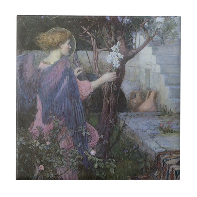 Carreau En Céramique Annonciation de John William Waterhouse (Devant)
