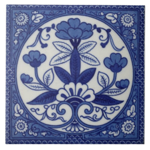 Carreau En Céramique Antique Minton Hollins Blue Aesthétiquement Tile 