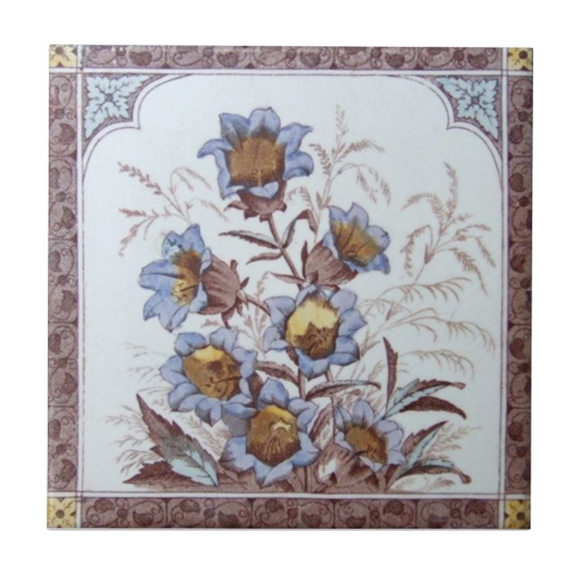 Carreau En Céramique Antiquité Transferware de la reproduction VT0027 (Devant)