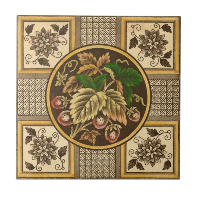 Carreau En Céramique Antiquité Transferware de la reproduction VT0052 (Devant)
