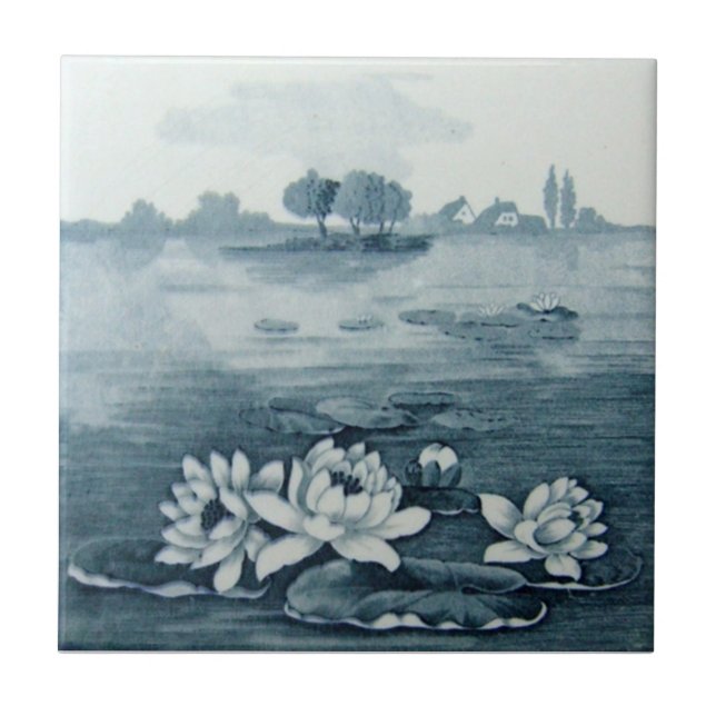 Carreau En Céramique Antiquité Transferware de la reproduction VT0068 (Devant)