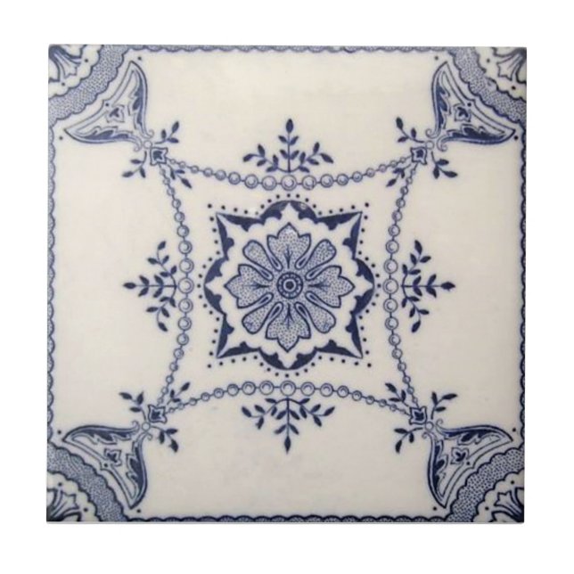 Carreau En Céramique Antiquité Transferware de la reproduction VT0096 (Devant)