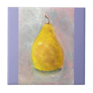 Carreau En Céramique Aquarelle Golden Pear Still Life