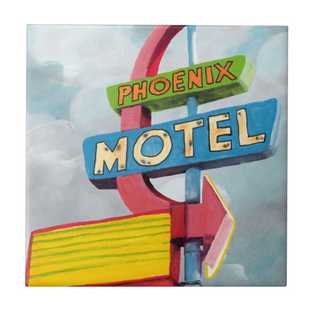 Carreau En Céramique Aquarelle Motel Phoenix (Devant)
