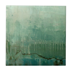 Carreau En Céramique Aquarelle verte contemporaine