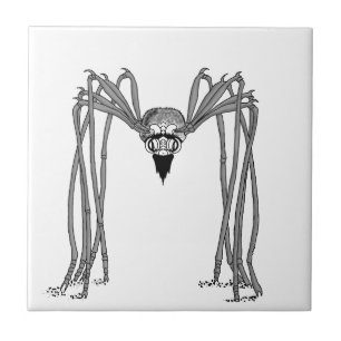 Carreau En Céramique araignée . noir et blanc
