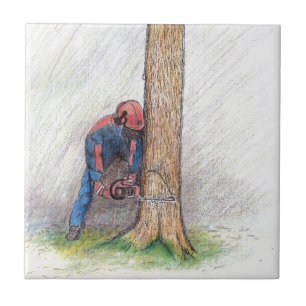 Carreau En Céramique Arboriste Tree Surgeon