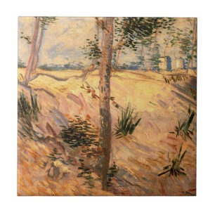 Carreau En Céramique Arbre dans un champ un jour ensoleillé par Vincent