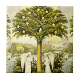 Carreau En Céramique Arbre de carreau de céramique de la vie