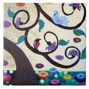 Carreau En Céramique Arbre de détails de vie