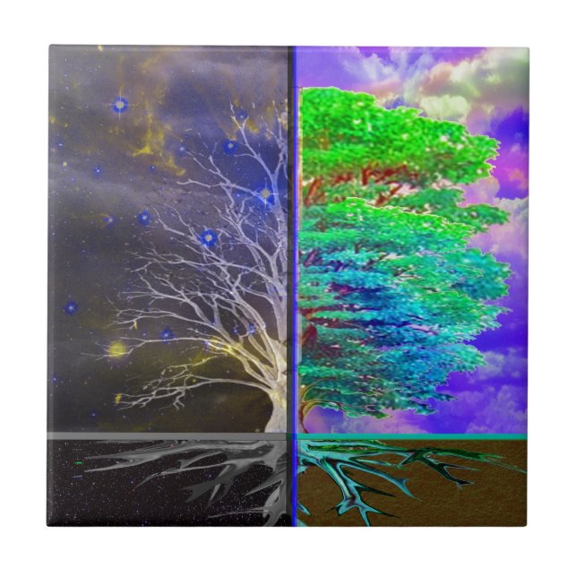 Carreau En Céramique Arbre de la connexion de la vie (Devant)