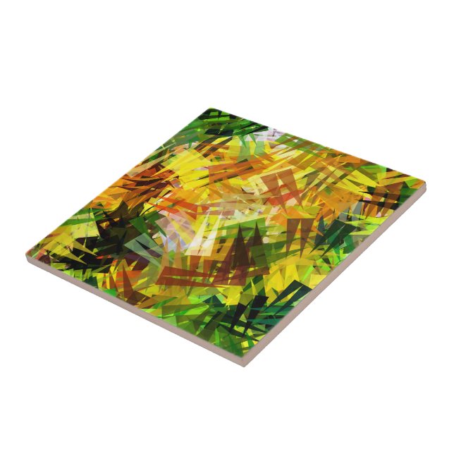 CARREAU EN CÉRAMIQUE ARBRES D'ÉTÉ (Côté)