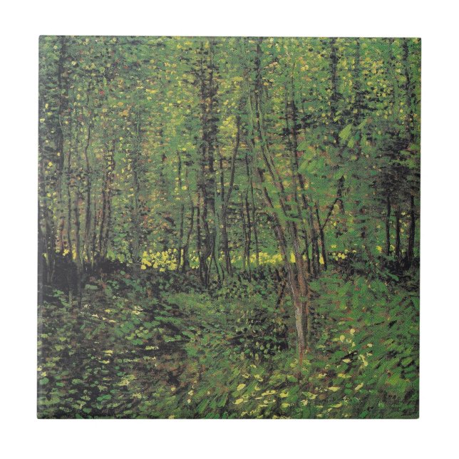 Carreau En Céramique Arbres et sous-bois par Van Gogh (Devant)
