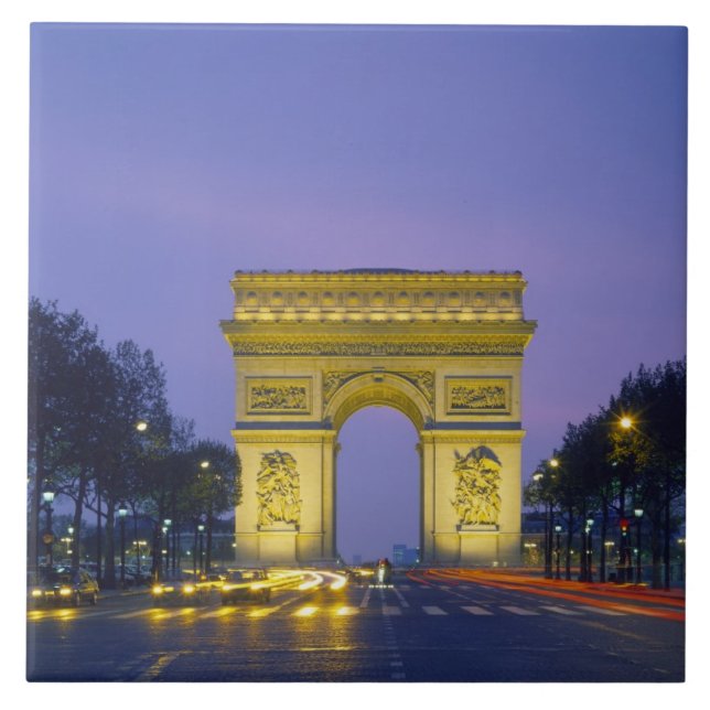 Carreau En Céramique Arc de Triomphe, Paris, France, (Devant)